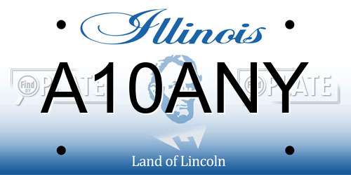 A10ANY Illinois License Plate