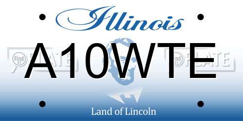 A10WTE Illinois License Plate