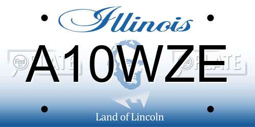 A10WZE Illinois License Plate