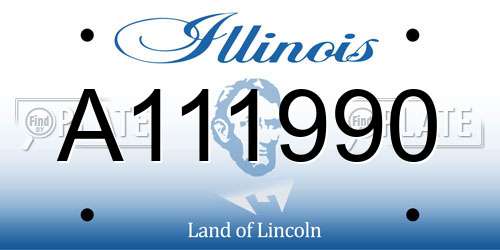 A111990 Illinois License Plate
