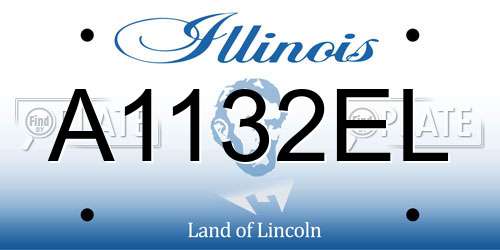 A1132EL Illinois License Plate