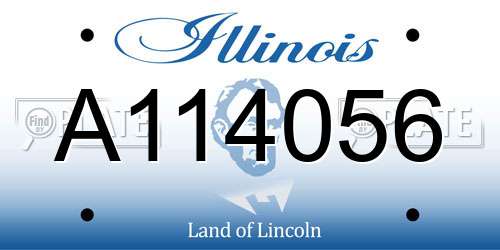 A114056 Illinois License Plate