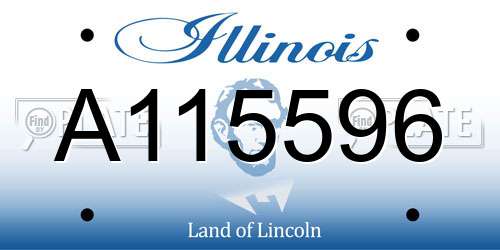 A115596 Illinois License Plate