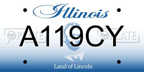 A119CY Illinois License Plate
