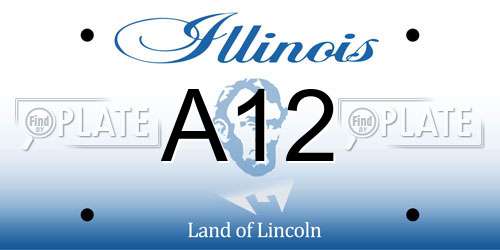 A12 Illinois License Plate