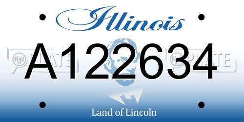A122634 Illinois License Plate