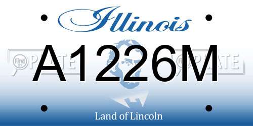 A1226M Illinois License Plate