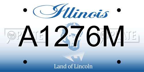 A1276M Illinois License Plate