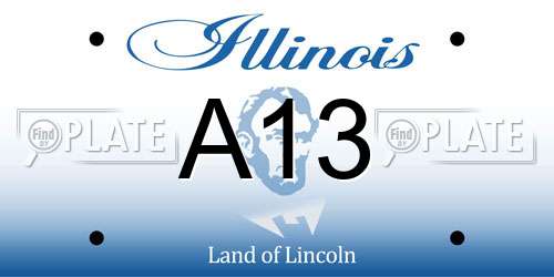 A13 Illinois License Plate