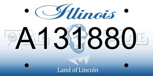 A131880 Illinois License Plate