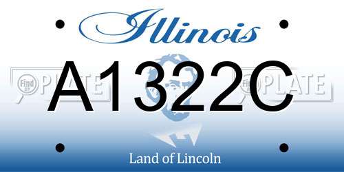 A1322C Illinois License Plate