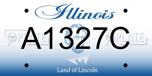 A1327C Illinois License Plate