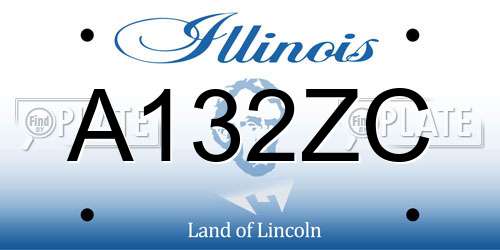 A132ZC Illinois License Plate