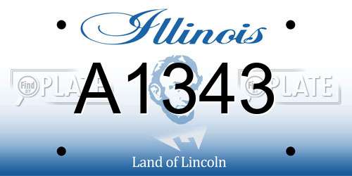 A1343 Illinois License Plate