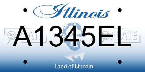 A1345EL Illinois License Plate