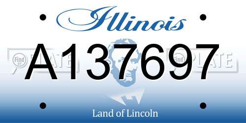 A137697 Illinois License Plate