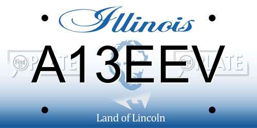 A13EEV Illinois License Plate