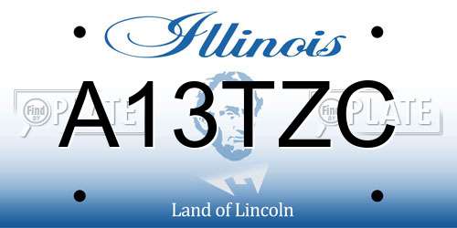 A13TZC Illinois License Plate