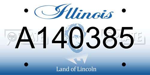 A140385 Illinois License Plate