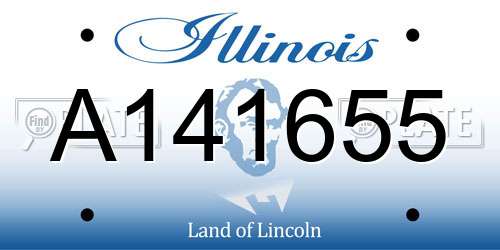 A141655 Illinois License Plate