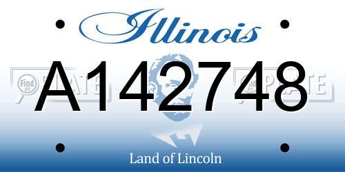 A142748 Illinois License Plate