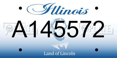 A145572 Illinois License Plate