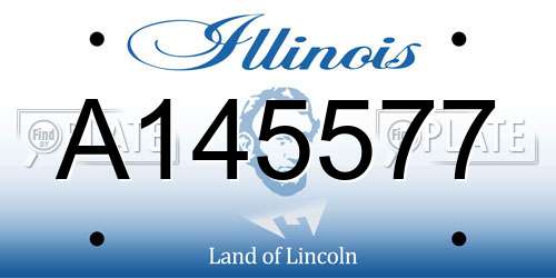 A145577 Illinois License Plate