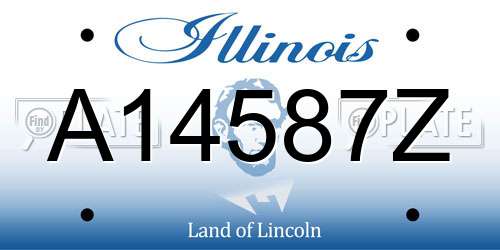 A14587Z Illinois License Plate