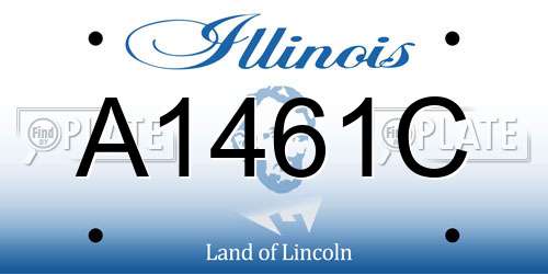 A1461C Illinois License Plate