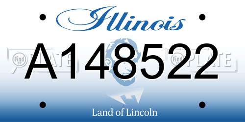 A148522 Illinois License Plate
