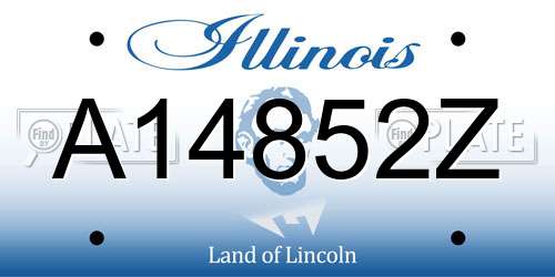 A14852Z Illinois License Plate