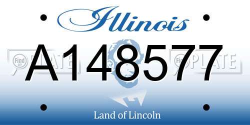 A148577 Illinois License Plate