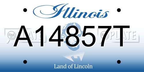 A14857T Illinois License Plate
