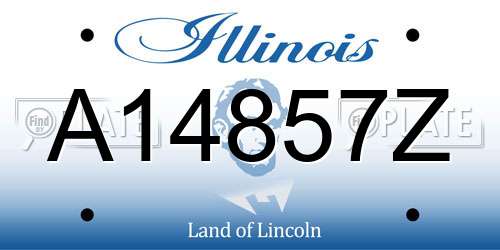 A14857Z Illinois License Plate