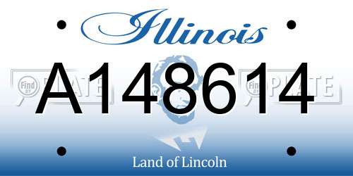 A148614 Illinois License Plate