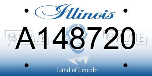 A148720 Illinois License Plate
