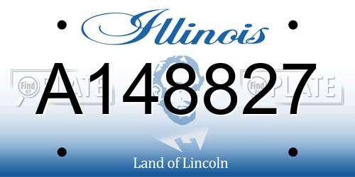 A148827 Illinois License Plate