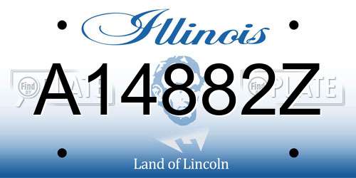 A14882Z Illinois License Plate