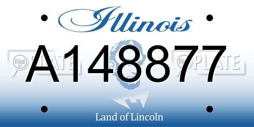 A148877 Illinois License Plate