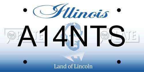 A14NTS Illinois License Plate
