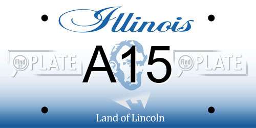 A15 Illinois License Plate