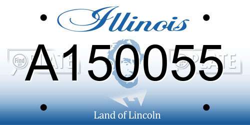 A150055 Illinois License Plate