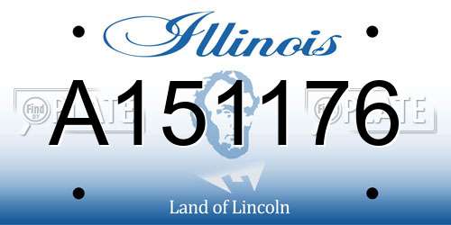 A151176 Illinois License Plate