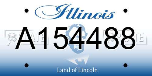 A154488 Illinois License Plate