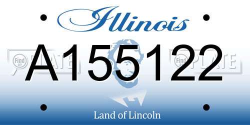 A155122 Illinois License Plate