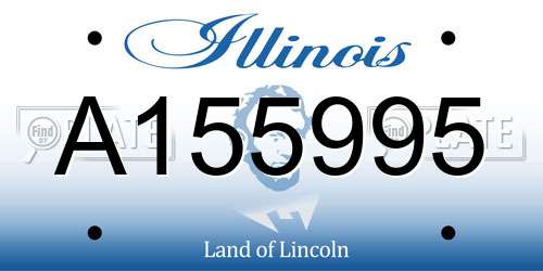 A155995 Illinois License Plate