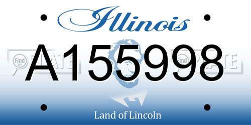 A155998 Illinois License Plate