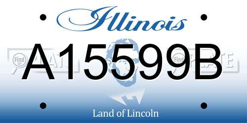 A15599B Illinois License Plate