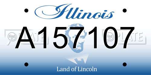 A157107 Illinois License Plate