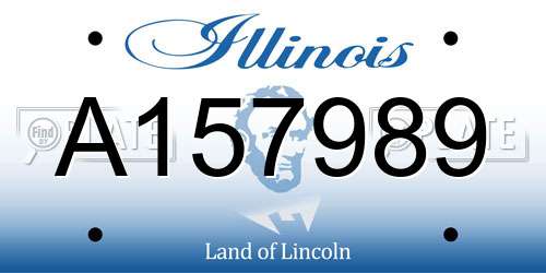 A157989 Illinois License Plate